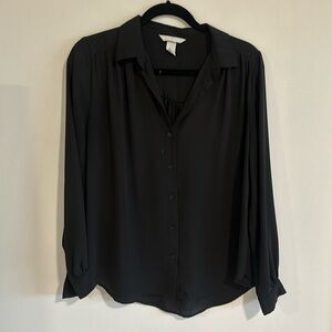 Black Sheer H&M Button Down Shirt